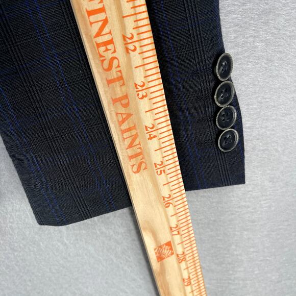 John Varvatos Sport Coat Mens 40 Gray Plaid Blazer Casual 2 Button Layering Work - Picture 9 of 16